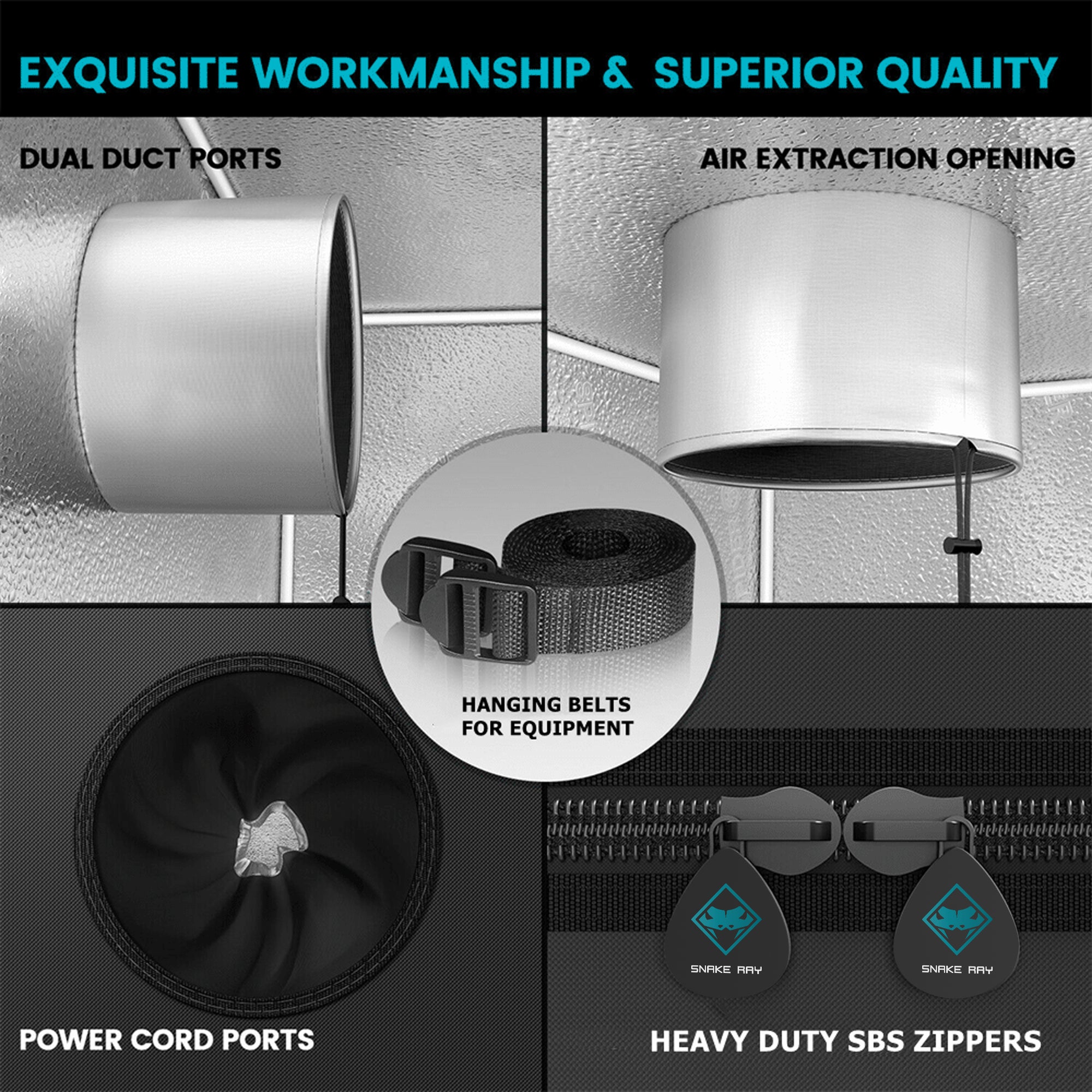 SNAKE RAY ტენტი - 120X120X200