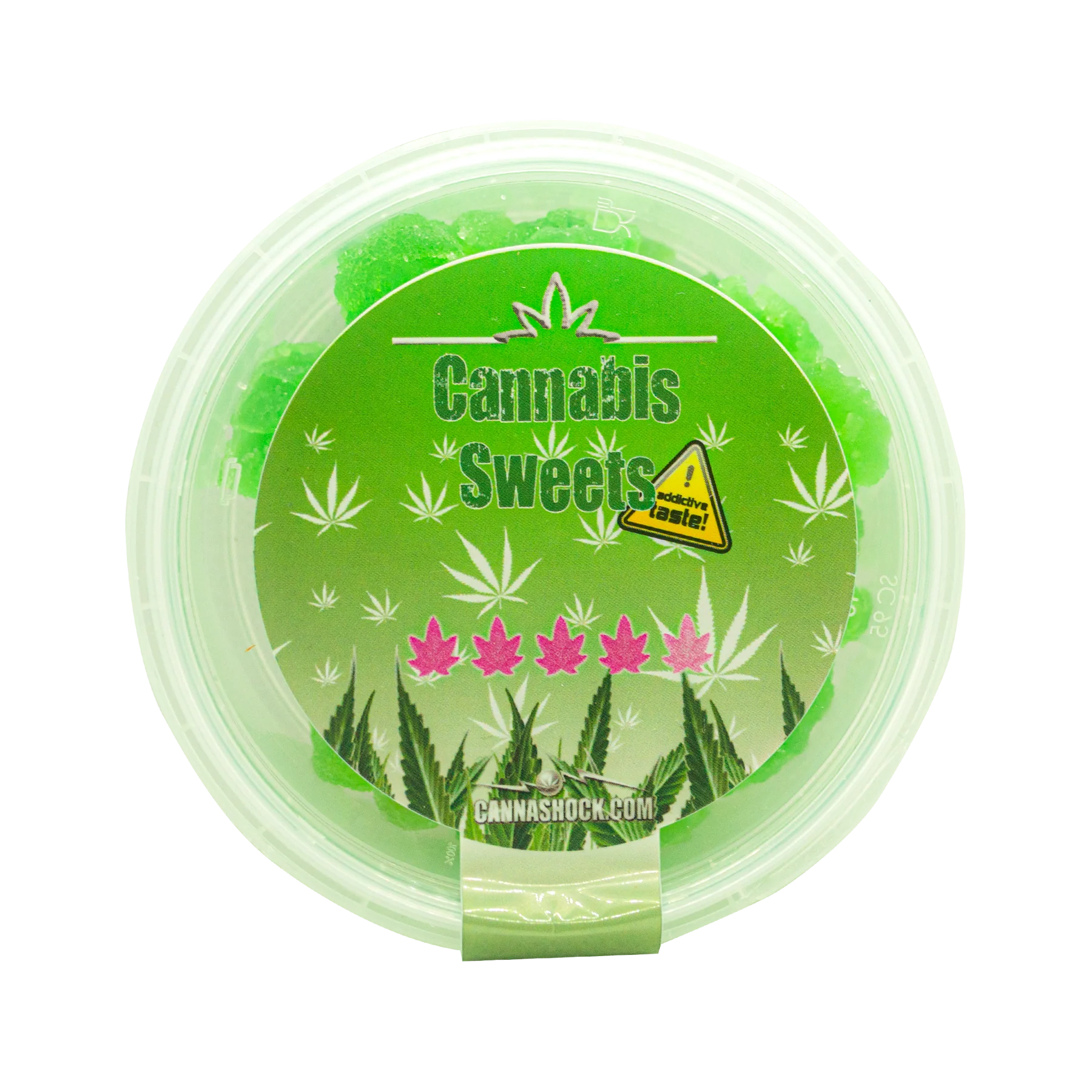 ტკბილი კანფეტები კანაფის ფოთლის ფორმით - CANNABIS LEAVES