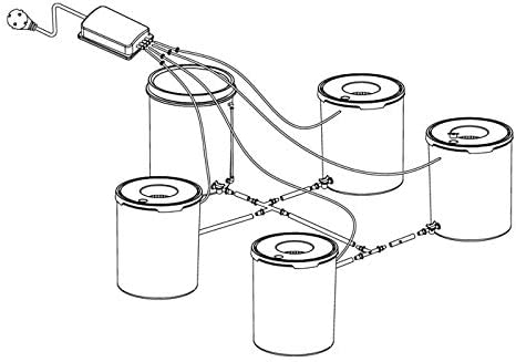 DWC 4 Tank Hydroponic System