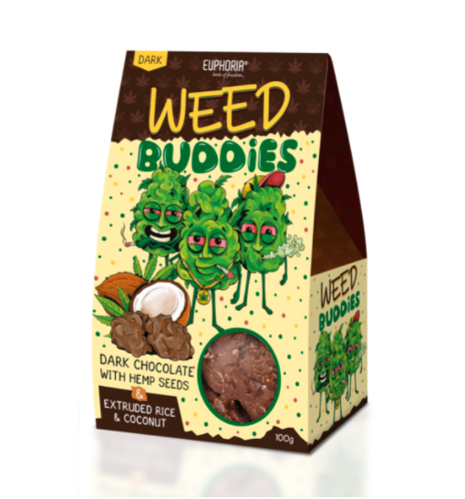 შავი შოკოლადის ორცხობილები - WEED BUDDIES DARK